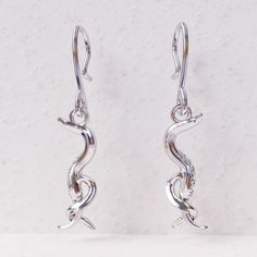 These sensual earrings depict mating Caenorhabiditis elegans worms. C. elegans is a non-parasitic nematode worm that is used extensively by biologists as a model organism. This worm has been the subject of many neurobiological studies, including a project in the zero gravity environment of the International Space Station to gain insight into the genetic basis of muscle atrophy. The C. elegans pendant model was inspired by mating between the larger hermaphroditic worm and the smaller male worm. T Elegant Snake Shape Earrings With Ear Wire, Elegant Spiral Nickel-free Earrings, Elegant Nickel-free Spiral Earrings, Elegant Single Snake-shaped Earring, C Elegans, Science Earrings, Muscle Atrophy, International Space Station, Zero Gravity