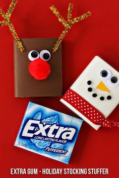 an easy christmas craft for kids to make with toilet paper, glue and googly eyes