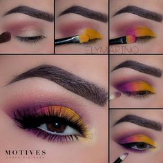 Make Up Diy, Make Up Designs, Flot Makeup, Make Up Tutorials, Makeup Tutorial Eyeshadow, Eye Makeup Pictures, Smink Inspiration, Eye Makeup Steps, Beauty Make-up