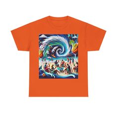 This Tee embodies the fun and carefree atmosphere of a hurricane party in Florida or a day at the beach. It is perfect for those looking for a relaxed and comfortable wardrobe staple that can be easily incorporated into any casual or semi-formal occasion. Ideal for beachgoers, party enthusiasts, and those seeking a laid-back vibe. Relevant for summer parties, beach trips, and casual hangouts.\n\nProduct features\n- Made from strong and smooth fabric ideal for printing\n- Ribbed knit collar for s Multicolor Tops For Surfing, Beach Season, Multicolor Tops For Surfing Beach Season, Hawaiian Graphic Print Beach Season Shirt, Casual Hawaiian Shirt With Graphic Print For Surfing, Vacation Surfing Cotton T-shirt, Multicolor Hawaiian T-shirt For Summer, Cotton Surfing T-shirt For Vacation, Cotton Hawaiian Shirt With Graphic Print For Beach Season, Summer Multicolor T-shirt With Front Print