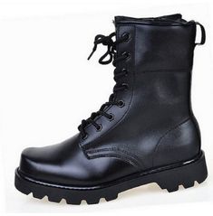 New Men Black Military Boots, Men Combat Boot, Men Lace Up Boot, Mens Black Military Boots, Black Leather Combat Boots, Combat Boots Men, Quality Leather Boots, Oxford Brogues, Custom Design Shoes, Military Combat, High Ankle Boots, Cyberpunk Fashion