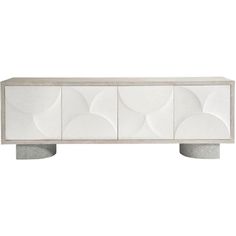 Bernhardt Furniture Lunula Entertainment Credenza-Bernhardt-BHDT-309880-Media Storage / TV Stands-1-France and Son Resin Door, 60 Inch Tv Stand, Entertainment Credenza, Cast Concrete, Removable Shelves, Media Table, Bernhardt Furniture, Outdoor Hanging Lights, Wood Case