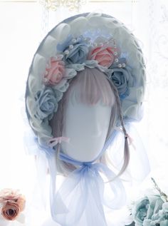 Buy White Feather Blue Yarn Bowknot Classic Lolita Bonnet on Lolitain.com. Choose your perfect classic lolita dress, gothic lolita dress, and more. Regular discounts up to 50% off. Bonette Hat Outfit, Fantasy Hat, French Dresses, Rose Hat, Black Costume, Bonnet Hat, White Accessories, White Feathers, Blue Bonnets