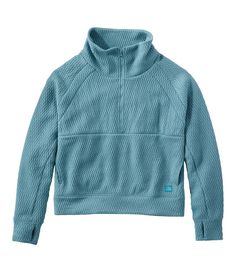 Women's Ridgeknit Half-Zip Pullover, Oversized | Shirts at L.L.Bean Sporty Outdoor Sweater With Ribbed Cuffs, Cozy Outdoor Sweatshirt, Outdoor Half-zip Athleisure Sweatshirt, Outdoor Half-zip Sweatshirt With Ribbed Cuffs, Outdoor Athleisure Half-zip Sweatshirt, Sporty Outdoor Fleece Sweater, Sporty Winter Hiking Tops, Fall Fleece Activewear For Outdoor, Fall Outdoor Fleece Activewear