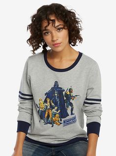 Star Wars vintage sweatshirt to look for on Poshmark Star Wars Character, Character Logo, Geek Clothes, Navy Crewneck, Star Wars Sweatshirt, Culture Clothing, Her Universe, Athletic Sweatshirts, Vintage Star Wars