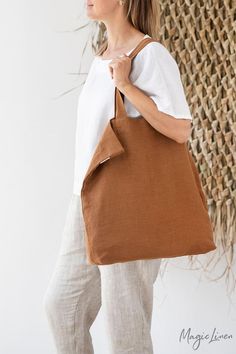 Large linen bag. Linen tote bag. Roomy linen shopping bag in | Etsy Casual Brown Linen Bag, Linen Tote Shoulder Bag, Daily Use Linen Shoulder Bag, Brown Linen Bag For Everyday Use, Natural Linen Shoulder Bag For Everyday Use, Everyday Natural Linen Shoulder Bag, Casual Natural Linen Canvas Bag, Everyday Natural Linen Bags, Linen Hobo Tote Bag For Daily Use