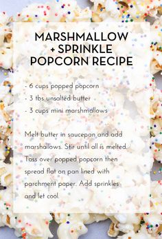 marshmallow and sprinkle popcorn recipe