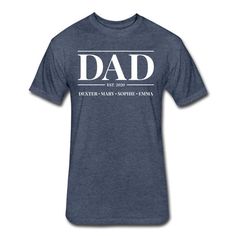 Personalized Dad Shirt With Kids' Names - Custom Father's Day Gift for Dad - Customized Father's Day Soccer Dad Shirt, Dad Shirts, Papa Gifts, Papa Shirt, Personalized Fathers Day Gifts, Grandpa Shirt, Kids Names, Father's Day T Shirts, Fathers Day Shirts