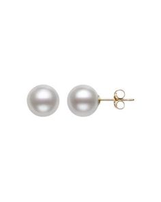 Bloomingdale's Fine Collection Cultured Freshwater Pearl Stud Earrings in 14K Yellow Gold - Exclusive Classic Yellow Gold Earrings With High Luster, Pearl Stud Earrings, Fresh Water, Freshwater Pearls, Jewelry Accessories, Yellow Gold, Stud Earrings, Yellow, Gold