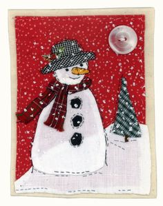 a snowman with a hat and scarf