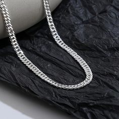 Faster shipping. Better service Boys Jewelry, Upgrade Your Look, Chain Design, 925 Sterling Silver Chain, Timeless Accessories, Cuban Chain, Sterling Silver Necklace, Solid 925 Sterling Silver, Sterling Silver Chains