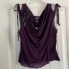 Size Large Material:Lyocell Armpit To Armpit Approximately 18 Inches Length Approximately 19.5 Inches New With Tags Smoke Free Purple Y2k Clothes, Purple Grunge Outfits, Purple Striped Shirt, Witch Purple, Pretty Fits, Purple Goth, Boho Goth, Pixie Hollow, Lavender Aesthetic