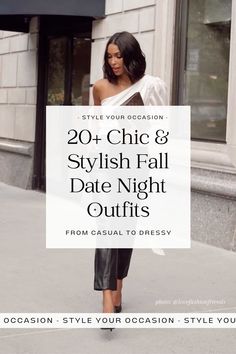 Fall Dinner Outfits Black Women, Evening Outfits For Women Going Out, Autumn Night Outfit, Casual Girls Night Out Outfit Ideas, Early Fall Date Night Outfit, Fall 2023 Date Night Outfits, Outfit Ideas Night Out Casual, Autumn Party Outfit Night, Fall Dinner Outfit Classy Date Night