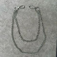 Silver Multi Layered Buckle Punk Waist Chain For Pants Measurements Available Upon Request! Brand New Unisex Offers Accepted Same Day Shipping Feel Free To Message With Any Questions! Y2k Love Jewelry Punk Grudge Vintage Retro #Y2k #Depop #Fyp #Fashion #Necklace Chain For Pants, Y2k Chain, Y2k Depop, Pants Chain, Jeans Chain, Pant Chains, Brand Accessories, Love Jewelry, Punk Jewelry