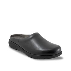 Softwalk-Andria Mule Exude a minimalist, yet classic, style with the Andria mule from Soft Walk. Leather upper lends a sophisticated touch while synthetic foam footbed with perforations offer breathability and high rebound comfort. Classic Slip-on Clogs With Arch Support, Modern Closed Toe Slip-ons With Removable Insole, Modern Slip-on Clogs With Arch Support, Leather Slip-ons With Arch Support For Walking, Modern Leather Slip-ons With Cushioned Footbed, Classic Slip-on Mules For Everyday, Everyday Closed Toe Mules With Cushioned Footbed, Closed Toe Synthetic Mules With Cushioned Footbed, Classic Slippers With Removable Insole