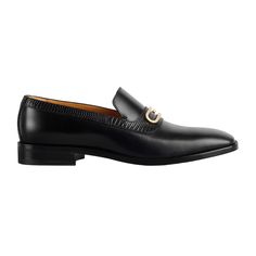 Gucci 750304 AACBM 1000 Men's Shoes Black Horse Calf-Skin Leather / Lizard Geometric G Slip-On Loafers (GGM1742) Material: Horse Calf-Skin Leather / Lizard Hardware: Golden Geometric G Color: Black Outer Sole: Leather Sole Hand-Painted horse Calf-Skin Leather Calf-Skin Lining Insole Made in Italy 750304-AACBM-1000 Brand New and comes in the original box with authenticity cards Size listed in US (Shoes were embossed in UK Size) Size Guide for Gucci Men's Shoes Painted Horse, Gucci Men Shoes, Mens Shoes Black, Celine Bags, Black Horse, Gucci Men, Fendi Bags, Shoes Black, Dior Bag