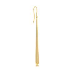 Classically chic, our Long Dome Drop Earrings are handcrafted in 18-karat gold and set on a sleek hook ear wire. Timeless, sophisticated and statement making, this pair will take you from day to night with ease. Hook ear wire Drop length: 63.30mm Made with love in Los Angeles Complimentary gift wrapping provided Formal 14k Gold Earrings With Ear Wire, Minimalist Yellow Gold Hoop Earrings For Evening, Yellow Gold Long Drop Earrings For Party, Evening Yellow Gold Earrings With Lever Back, Evening Long Drop Earrings With Polished Finish, Minimalist Long Drop Earrings With Polished Finish, 14k Gold Linear Earrings For Evening, Minimalist Polished Earrings For Evening, Elegant Linear Drop Earrings With Polished Finish