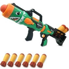 PRICES MAY VARY. Fun Foam Toy Rocket Launcher - Pull. Push. Launch! Everyone will have a blast while blasting off with this fantastically fun foam toy rocket launcher. Durably designed and reliably built to withstand endless hours of playtime! Includes 6 Rockets: Includes 6 rockets Missile that are tested and approved for performance and quality, and constructed of foam with flexible, hollow tips. Foam Rockets Missiles Bullets are compatible with Nerf Rocket Guns and most original Missiles blast Toy Rocket, Nerf Toys, Rocket Launcher, Power Rangers Dino, Hot Wheels Toys, Brain Teaser Puzzles, Toys Collection, Fun Party Games, Shooting Games