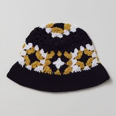 New With Tag. Classic Vintage Vibes. One Size Black Crochet Hat For Spring, Black Crochet Bucket Hat For Beach, Black Adjustable Crochet Hat, Black Crochet Hat One Size Fits Most, Black Crochet Brimmed Hat, Black Crochet Beanie For Spring, Black Crochet Bucket Hat One Size, Black Crochet Bucket Hat For The Beach, Black Crochet Cap Hat