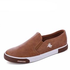 breathable high quality casual pu leather shoes Casual Leather Slip-ons For Streetwear, Casual Walking Shoes With Vulcanized Sole And Round Toe, Casual Leather Slip-on Canvas Shoes, Leather Canvas Shoes With Flat Heel, Leather Canvas Shoes With Flat Heel For Spring, Leather Slip-on Canvas Shoes Casual Style, Leather Slip-on Canvas Shoes, Casual Style, Casual Leather Canvas Shoes For Streetwear, Comfortable Leather Canvas Shoes With Round Toe