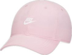 a pink hat with the nike logo on it