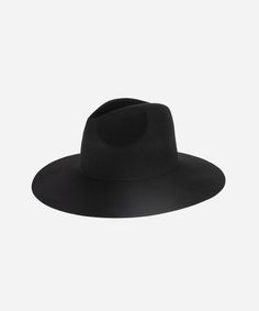 Understated? Not today. Scottie is a classic fedora shape with a stiff a-line brim. Designed with a silhouette that can stand alone or be styled with accessories. Wide Brim Fedora, Not Today, Black Xs, Wide Brimmed, Fedora, A Line, Wool, Black