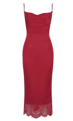 Someone Loves You Red Sleeveless Spaghetti Strap Drape V Neck Lace Tri – Indie XO Someone Loves You, Lace Silk, If You Love Someone, Bodycon Midi Dress, Fashion Top, Bodycon Midi, Neck Lace, Midi Dress Bodycon, Red Lace