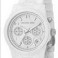 Brand New Mk Watch. Needs Battery Replacement. Michael Kors Women's Chronograph Runway Watch White Mk5161 Elegant White Chronograph Analog Watch, Classic White Chronograph Watch With Diamond Hour Markers, Classic White Chronograph Watch With Round Dial, White Classic Chronograph Watch, Timeless White Chronograph Watch With Diamond Hour Markers, White Chronograph Watch With Diamond Hour Markers, Mk Watch, Michael Kors Accessories, Michael Kors Watch