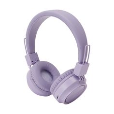 the headphones are purple in color