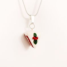 Adorable and realistic looking red velvet cake. Made out of polymer clay. We use Nickel free parts and silver plated chains in all our jewelry. Due to the item being handmade, they can be slightly different. Colors might look different in your screen. Follow us https://www.instagram.com/tinyladybugdesigns/ Handmade Polymer Clay Jewelry For Birthday, Handmade Red Necklaces For Birthday, Handmade Red Necklace For Birthday, Red Polymer Clay Necklace For Gift, Nickel-free Red Jewelry For Birthdays, Unique Red Polymer Clay Necklace, Red Polymer Clay Jewelry For Gifts, Red Polymer Clay Jewelry For Gift, Handmade Red Clay Jewelry