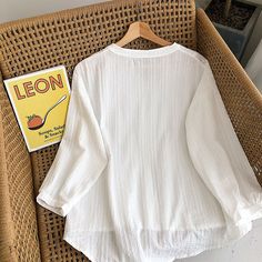 Style: commuting Size: one size Color: white Cotton Linen, Bell Sleeve Top, Color White, Lace, Women's Top, White, Color