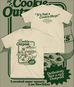 It s Just A Cookie Shop T Shirt MrDadShirt Easy 30 day return policy Cool Tee Shirt Designs Graphics, Unisex Graphic Tees, Souvenir T Shirt, Vintage T Shirt Design Graphic Tees, Branded Tshirt Design, Green Tshirt Design, Design T Shirts Ideas, Tee Shirt Designs Graphics, Vintage T-shirt