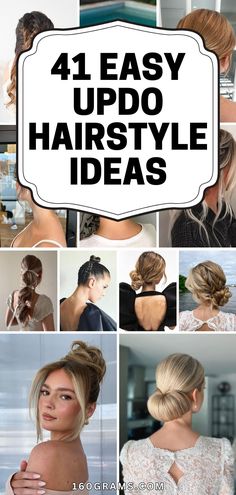 Pin this for a stunning array of updo hairstyles that suit every hair length, perfect for adding a touch of chic simplicity to your look. Elevate your style game with these easy and elegant updos! #UpdoHairstyles #HairInspo #FashionBlog Everyday Hair Updos, Updo For Shoulder Length Hair Easy, One Shoulder Dress Updo Hairstyles, Lazy Hairstyles For Medium Hair Shoulder Length Easy Updo, Updo Hairstyles For Thinning Hair, Quick And Easy Updos For Work, Natural Hair Updo For Work, Diy Updos For Medium Hair Tutorials, Hairstyles Put Up