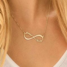 "Infinity Symbol Pendant Necklace, Dainty Eternity Necklace, Cute Infinity Necklace, Gold Eternity Necklace, Everyday Jewelry, Gift For Her Made from high-quality materials with a polished finish, it's perfect for any occasion.  Whether you're treating yourself or someone special, this necklace is a heartfelt symbol of the infinite beauty found in life's journey. Embrace the timeless charm of our Infinity Symbol Pendant Necklace.  Order now and wear a piece that speaks volumes about love, friendship, and the limitless possibilities that lie ahead. Details * Material: Gold / Rose Gold / Silver * Chain Length: 14-20 Inches (35-50 cm + 5 cm extension) * Design: Infinity Symbol Pendant * Best christmas gift, birthday gift for family, friends and yourself How To Order: * Select your preferred n Silver Infinity Name Necklace, Gold Infinity Necklace Engraved, Gold Infinity Necklace With Engraving, Gold Engraved Infinity Necklace, Infinity Name Necklace For Anniversary, Elegant Infinity Name Necklace For Anniversary, Infinity Jewelry For Mother's Day, Infinity Engraved Necklaces For Anniversary, Silver Infinity Name Necklace For Anniversary