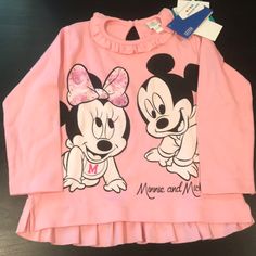 New With Tags. Cute Pink Minnie Mouse T-shirt, Cute Minnie Mouse Crew Neck Shirt, Cute Minnie Mouse Shirt With Crew Neck, Fun Pink Minnie Mouse Top, Playful Long Sleeve Minnie Mouse Top, Cute Long Sleeve Minnie Mouse T-shirt, Pink Long Sleeve Minnie Mouse Top, Disney Minnie Mouse Long Sleeve Tops, Cute Minnie Mouse Long Sleeve T-shirt