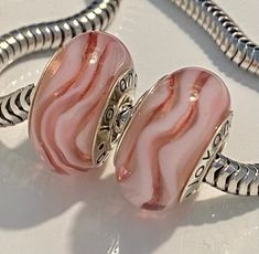 Fit Pandora and all European charm bracelet and necklace , very well handcrafted jewelry . Pandora Pink, Bracelet And Necklace, Corded Phone, Handcrafted Jewelry, Gemstone Rings, Charm Bracelet, Charms, 925 Sterling Silver, Bracelet