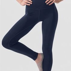 Alo Soft Navy Leggings Full Length- Soft On Inside Only Worn A Couple Times!! Sporty Alo Yoga Bottoms For Pilates, Alo Yoga Compression Athleisure Bottoms, Alo Yoga Leggings For Yoga, Alo Yoga Compressive Bottoms For Workout, Alo Yoga Compression Bottoms For Pilates, Sporty High Stretch Alo Yoga Bottoms, Alo Yoga Tight Bottoms For Pilates, Alo Yoga Athleisure Bottoms For Pilates, Sporty Compression Bottoms By Alo Yoga