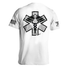 Printed with pride in USA! Essential Medical Worker design by Dion Wear® is printed on 5.3oz, pre-shrunk, 100% cotton t-shirt. Front features a small design on the left chest area and back has a larger design, right sleeve has Dion Wear® logo and American flag is printed on the left sleeve. Printed using top quality ink to last a long time. T-shirt is true-to-size, relaxed fit. Printed and shipped from Atlanta, Georgia, USA! Pre-shrunk Short Sleeve T-shirt For Awareness Events, White Cotton T-shirt For Awareness Events, White Cotton Tops For Awareness Events, Georgia Usa, Small Design, Hats For Sale, Atlanta Georgia, Small Designs, Long Sleeve Hoodie