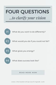 Leadership Coaching Tools, Life Coaching Topics, Vision Questions, Creating A Vision, Everyday Habits, Life Coach Business, Personal Coaching, Coaching Questions