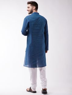 Vastramay Pure Handloom Cotton Blue & White Baap Beta Kurta Pyjama Set Twin with your son in this comfortable and stylish Baap Beta Kurta Pyjama Set. Made from pure handloom cotton, this set features a classic blue and white color combination. Key Features Pure handloom cotton for breathability and comfort Classic Blue and White color combination Perfect for twinning with your son Specifications Please refer to the Vastramay size chart for specific measurements. Material & Care 100% Handloom Cot Blue Casual Straight Kurta, Casual Blue Kurta For Diwali, Indigo Cotton Sets With Dabka Detailing, Casual Blue Kurta For Festive Occasions, Blue Casual Kurta For Festive Occasions, Casual Traditional Wear For Eid, Casual Blue Festive Kurta, Blue Casual Festive Kurta, Blue Festive Casual Kurta