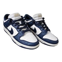 Nike Dunk Next Nature Low Olympic Navy Blue White Women Sz 9 Vnds No Box Worn 2 Times In Excellent Condition Navy Dunks, Thrifty Clothes, Nike Shoes Blue, Midnight Navy, Nike Dunk Low, Nike Dunk, Nike Dunks, Shoe Collection, Nike Shoes