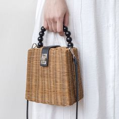 Elena Handbags Rustic Chic Women's Hand Woven Rattan Weave Basket Bag Straw Bag Outfit, Vacation Bag, Bamboo Bag, Rattan Bag, Woven Tote Bag, Womens Fashion Inspiration, Basket Bag, Rustic Chic, Woven Bag