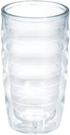 a clear glass is shown on a white background