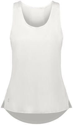 Ladies Tank Powered by Coolcore® - WHITE - XS | Holloway Women's Tank Powered by Coolcore Top in White Size XS | Polyester Blend Breathable Casual Elastane Top, Casual Breathable Elastane Top, Breathable Casual Tops, Casual Sports Tank Top In Elastane, Sleeveless Recycled Polyester Top With 4-way Stretch, Sleeveless Top With 4-way Stretch In Recycled Polyester, Casual Elastane Sports Tank Top, Sleeveless Top In Recycled Polyester With 4-way Stretch, White Elastane Gym Top