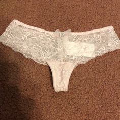 H&M Pink Lace Panty, Size 4, Pink Color With Gorgeous Rhinestone Square Embellishment On A Pink Satin Bow, Lovely Flower Lace Design, Just Beautiful! Nwt Elegant White Bottoms By H&m, Elegant White H&m Bottoms, Garter Belt Lingerie, Rose Lace, Flower Lace, Just Beautiful, Lace Thong, Satin Bow, Lace Flowers