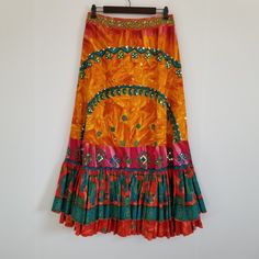 Size: S Length: 38.5" Waist: 14.75" Condition: Nwot No Rips, No Stains, From Smoke Free Home. Flat Lay Measurements.** Ships Within 24 Hrs Except Weekends! I Love Offers! Fitted Orange Skirt For Festival, Multicolor Bohemian Skirt For Fiesta, Bohemian Multicolor Skirt For Fiesta, Fitted Multicolor Skirt For Festive Occasions, Fitted Bohemian Festive Skirt, Festive Bohemian Fitted Skirt, Multicolor Festive Summer Skirt, Festive Bohemian Skirt With Traditional Patterns, Festive Multicolor Summer Skirt