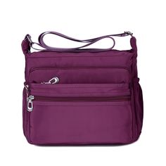 PRICES MAY VARY. Size: Large size:12.2 x 4.3 x 8.6 inch ;Small size:10.2 x 3.5 x 7.8 inch (L x W x H),.Lightweight crossbody bags for women travel and everyday use. The New Zipper Feature: The zipper puller may be in the middle of the track while both end is closed. Open the forward end of the zipper with your finger and then you can see a normal functioning zipper. Now zip up all your porckets and get ready for your trip! Material:Made of Polyester lining lightweight water resistant nylon with Large Capacity Purple Nylon Bag, Portable Purple Shoulder Bag For Travel, Nylon Mobile Phone Bag, Purple Travel Bag With Cell Phone Pocket, Purple Multifunctional Bag For Daily Use, Multifunctional Purple Bag For Daily Use, Anti Theft Crossbody Bag, Purple Shoulder Bag With Mobile Phone Pocket For Travel, Nylon Handbag