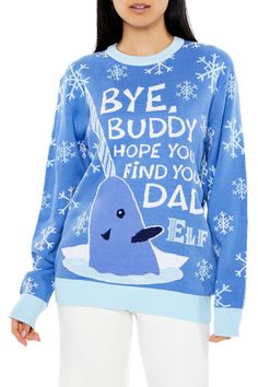 Mr Narwhal, Snowflake Print, Narwhal, Outerwear Sweater, Ugly Sweater, Christmas Sweater, Outerwear Women, Knit Sweater, Christmas Sweaters