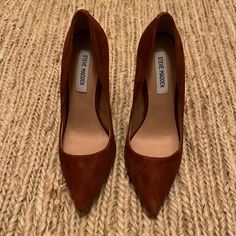 So Hard To Part With These Heels But These Are Too Tall For Me. These Are Suede And Have A Stunning Rich Chestnut Color. Never Been Worn (But Missing The Box). Questions? Leave A Comment Below! Elegant Brown Wedge Heels, Chestnut Color, Suede Heels, Steve Madden Shoes, Chestnut, Shoes Women Heels, Steve Madden, Shoes Heels, Size 7