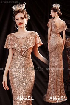 10% off now|Free shipping world-wide. Sparkly Gold Sequins Formal Mermaid Evening Dress with Sleeves at GemGrace. Click to learn our pro custom-made service for wedding dress, formal dress. View for more ideas. Gold Fitted Mermaid Dress For Banquet, Fitted Gold Mermaid Dress With Sweep Train, Gold Fitted Evening Dress With Mermaid Hem, Gold Fitted Mermaid Hem Evening Dress, Gold Fitted Floor-length Mermaid Dress, Gold Fitted Mermaid Hem Gown, Fitted Gold Mermaid Dress, Fitted Mermaid Banquet Dress, Gold Fitted Mermaid Dress For Evening